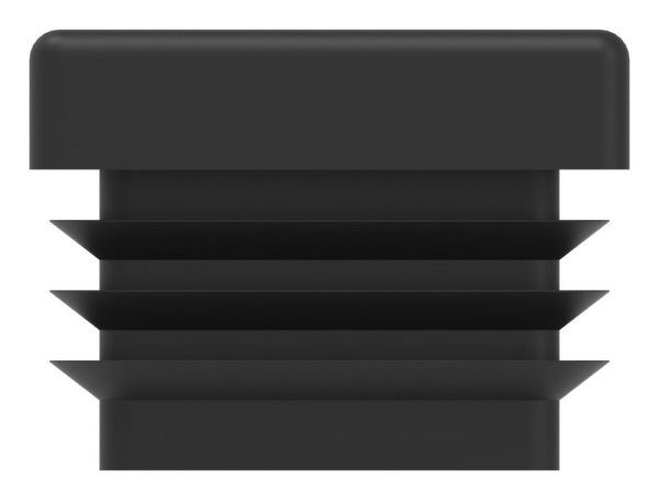 Kunststoffkappe für Quadratrohr 30x30mm mit Wandstärke 2,0mm, mit M8 Gewinde, schwarz