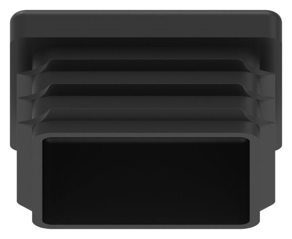 Kunststoffkappe für Quadratrohr 40x40mm mit Wandstärke 1,5 - 2,0mm, schwarz