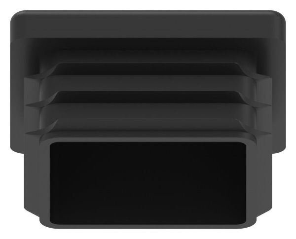 Kunststoffkappe für Quadratrohr 40x40mm mit Wandstärke 3,0mm, schwarz