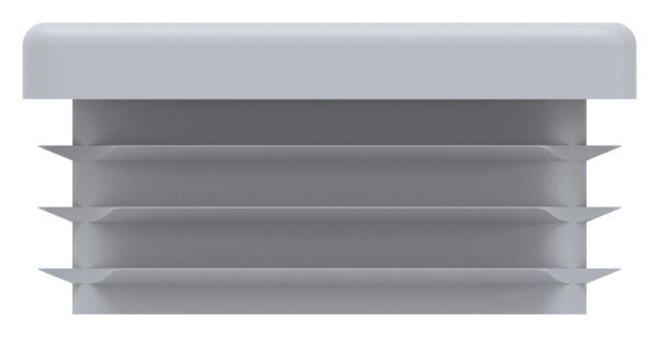 Kunststoffkappe für Quadratrohr 40x40mm mit Wandstärke 1,5 - 2,0mm, grau