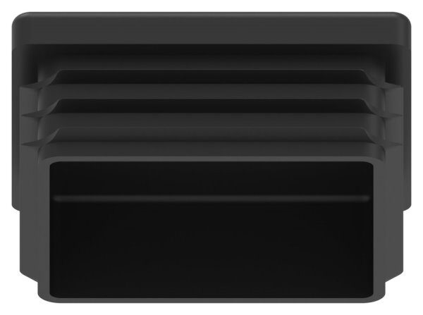 Kunststoffkappe für Quadratrohr 50x50mm mit Wandstärke 1,5 - 2,0mm, schwarz
