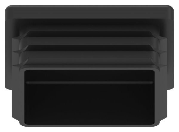 Kunststoffkappe für Quadratrohr 50x50mm mit Wandstärke 3,0mm, schwarz