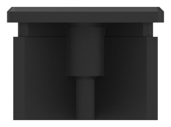 Kunststoffkappe für Quadratrohr 50x50mm mit Wandstärke 2,0mm, mit M10 Gewinde, schwarz