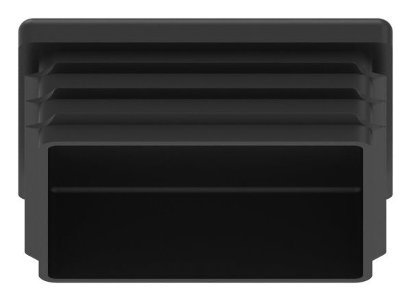 Kunststoffkappe für Quadratrohr 60x60mm mit Wandstärke 1,5 - 2,0mm, schwarz