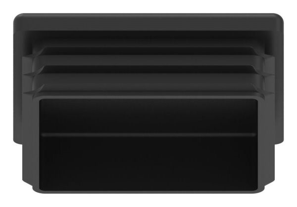 Kunststoffkappe für Quadratrohr 60x60mm mit Wandstärke 3,0mm, schwarz