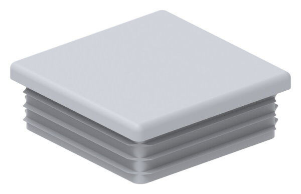 Kunststoffkappe für Quadratrohr 60x60mm mit Wandstärke 1,5 - 2,0mm, grau
