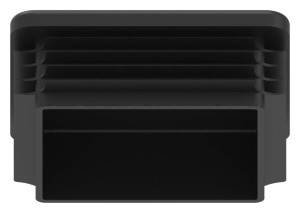 Kunststoffkappe für Quadratrohr 80x80mm mit Wandstärke 2,0 - 4,0mm, schwarz