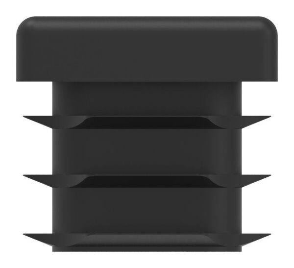 Kunststoffkappe für Rechteckrohr 35x20mm mit Wandstärke 1,5 - 2,0mm, schwarz