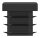 Kunststoffkappe für Rechteckrohr 40x20mm mit Wandstärke 1,0 - 3,0mm, schwarz