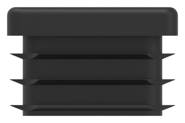 Kunststoffkappe für Rechteckrohr 40x30mm mit Wandstärke 1,5 - 2,0mm, schwarz