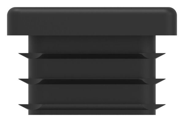 Kunststoffkappe für Rechteckrohr 40x30mm mit Wandstärke 3,0mm, schwarz