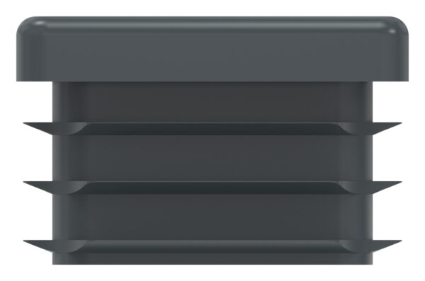 Kunststoffkappe für Rechteckrohr 40x30mm mit Wandstärke 1,0 - 3,0mm, RAL 7016