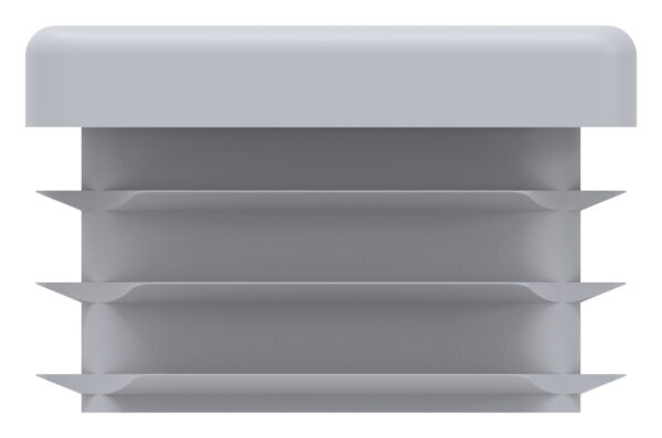 Kunststoffkappe für Rechteckrohr 40x30mm mit Wandstärke 1,0 - 3,0mm, grau