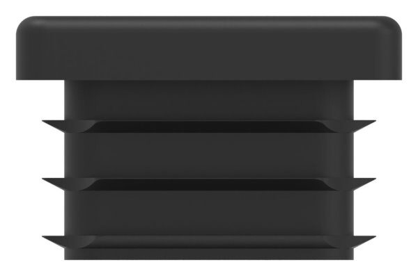Kunststoffkappe für Rechteckrohr 50x30mm mit Wandstärke 3,0mm, schwarz