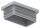 Kunststoffkappe für Rechteckrohr 50x30mm mit Wandstärke 1,5 - 2,0mm, grau