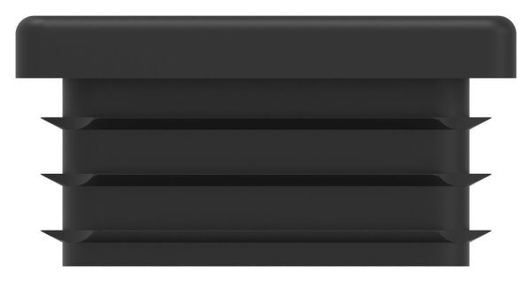 Kunststoffkappe für Rechteckrohr 60x40mm mit Wandstärke 3,0mm, schwarz