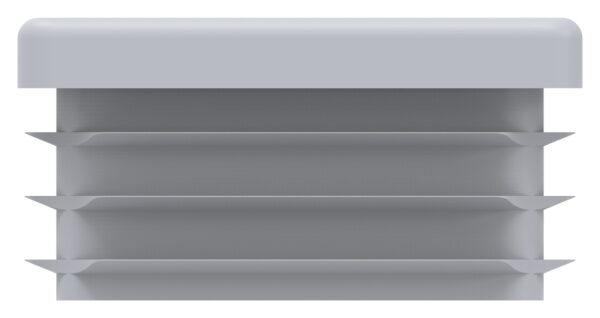 Kunststoffkappe für Rechteckrohr 60x40mm mit Wandstärke 1,5 - 2,0mm, grau