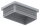 Kunststoffkappe für Rechteckrohr 60x40mm mit Wandstärke 1,5 - 2,0mm, grau