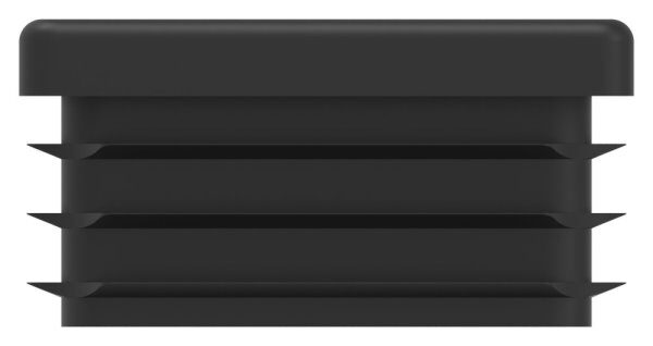 Kunststoffkappe für Rechteckrohr 80x40mm mit Wandstärke 1,0 - 3,0mm, schwarz