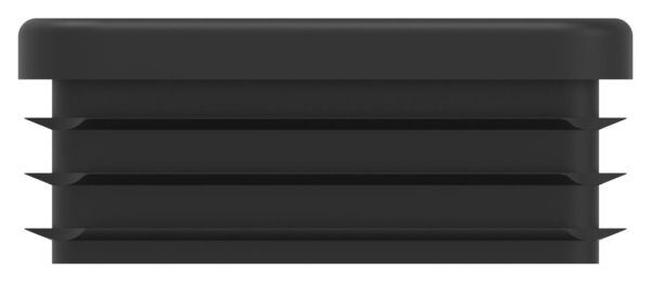 Kunststoffkappe für Rechteckrohr 80x50mm mit Wandstärke 2,0 - 4,0mm, schwarz