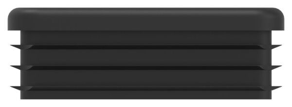 Kunststoffkappe für Rechteckrohr 80x60mm mit Wandstärke 2,5 - 3,0mm, schwarz