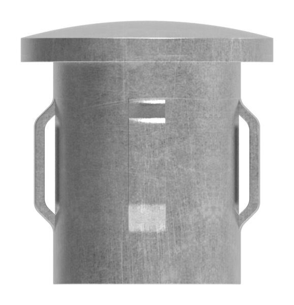 Stahleinschlagkappe, leicht gewölbt, für Rohr 26,9mm, Wandstärke: 1,8 - 2,2mm