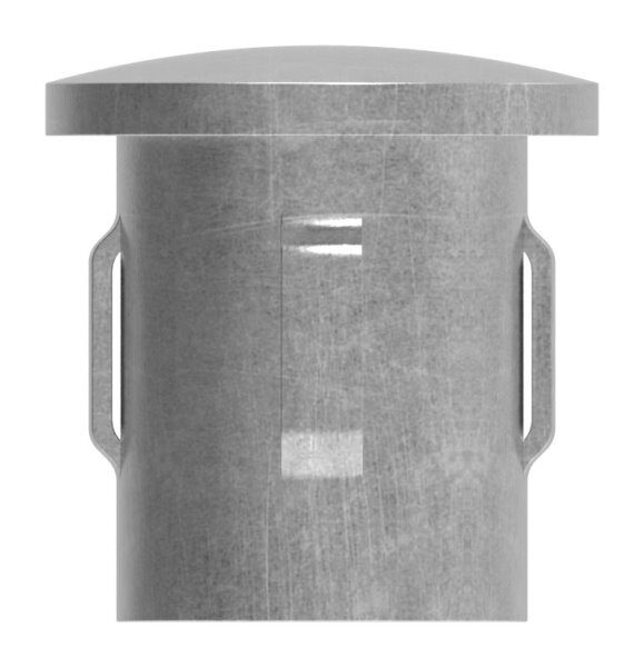 Stahleinschlagkappe, leicht gewölbt, für Rohr 26,9mm, Wandstärke: 2,5 - 2,9mm
