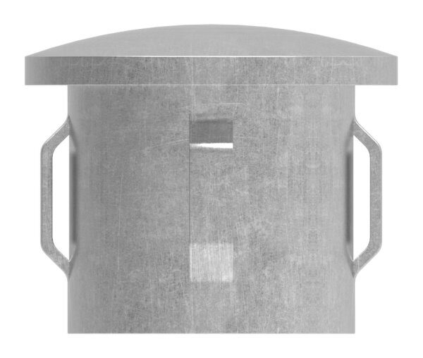 Stahleinschlagkappe, leicht gewölbt, für Rohr 33,7mm, Wandstärke: 1,8 - 2,2mm