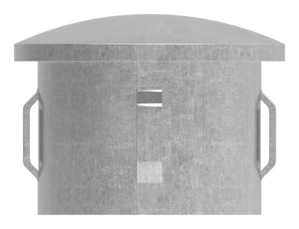 Stahleinschlagkappe, leicht gewölbt, für Rohr 42,4mm, Wandstärke: 1,8 - 2,2mm