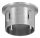 Stahleinschlagkappe, leicht gewölbt, für Rohr 42,4mm, Wandstärke: 1,8 - 2,2mm, mit Innengewinde M8