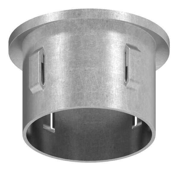 Stahleinschlagkappe, leicht gewölbt, für Rohr 42,4mm, Wandstärke: 2,5 - 2,9mm, mit Innengewinde M8