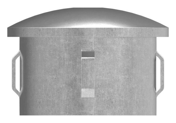 Stahleinschlagkappe, leicht gewölbt, für Rohr 48,3mm, Wandstärke: 1,8 - 2,2mm, mit Innengewinde M8