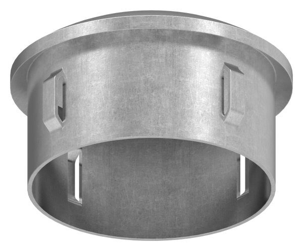Stahleinschlagkappe, leicht gewölbt, für Rohr 60,3mm, Wandstärke: 1,8 - 2,2mm, mit Innengewinde M8
