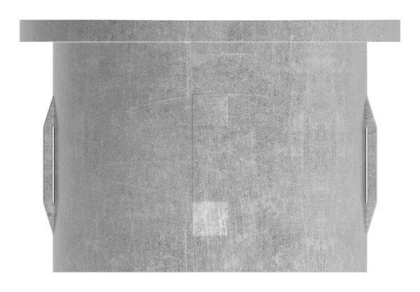 Stahleinschlagkappe, flach, für Rohr 42,4mm, Wandstärke: 3,0 - 3,5mm, mit Innengewinde M8