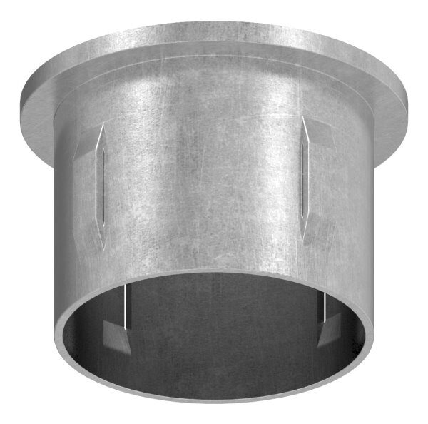 Stahleinschlagkappe, flach, für Rohr 42,4mm, Wandstärke: 3,0 - 3,5mm, mit Innengewinde M8