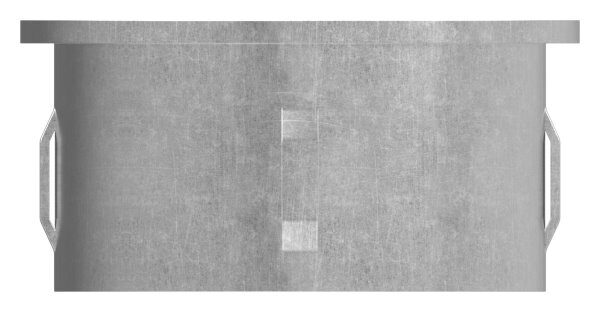 Stahleinschlagkappe, flach, für Rohr 60,3mm, Wandstärke: 2,5 - 2,9mm, mit Innengewinde M8