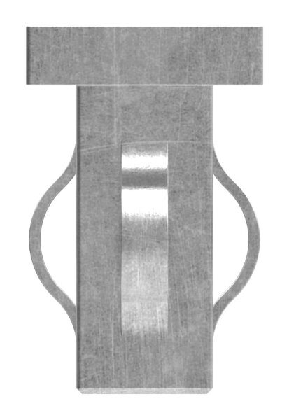 Stahleinschlagkappe, flach, für Quadratrohr 20x20mm,...