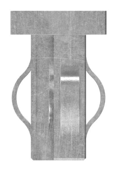 Stahleinschlagkappe, flach, für Quadratrohr 20x20mm,...
