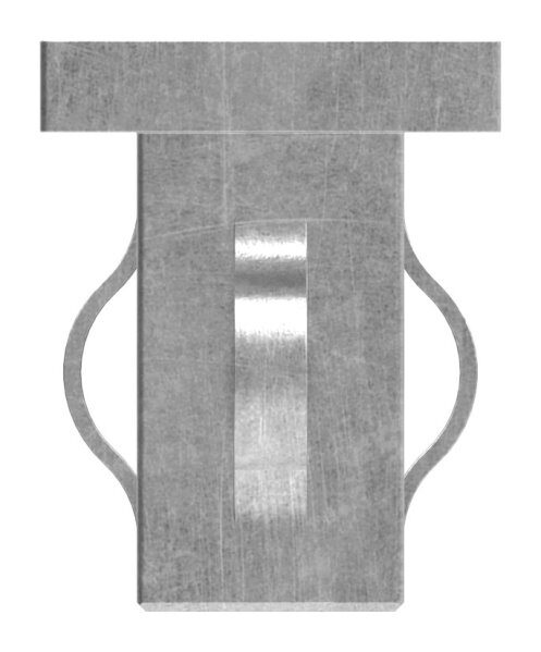 Stahleinschlagkappe, flach, für Quadratrohr 25x25mm, Wandstärke 1,5 - 2,0mm