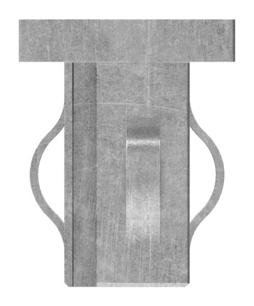 Stahleinschlagkappe, flach, für Quadratrohr 25x25mm,...