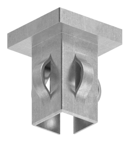Stahleinschlagkappe, flach, für Quadratrohr 25x25mm, Wandstärke 1,5 - 2,0mm