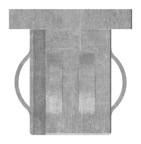 Stahleinschlagkappe, flach, für Quadratrohr 30x30mm,...