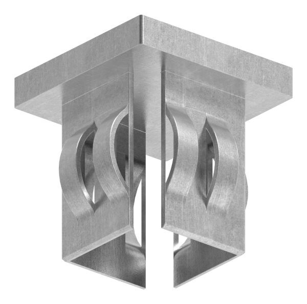 Stahleinschlagkappe, flach, für Quadratrohr 30x30mm, Wandstärke 2,0 - 3,0mm