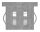 Stahleinschlagkappe, flach, für, Rechteckrohr 40x20mm, Wandstärke 1,5 - 2,0mm