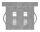 Stahleinschlagkappe, flach, für, Rechteckrohr 40x30mm, Wandstärke 2,0 - 3,0mm