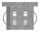 Stahleinschlagkappe, flach, für Quadratrohr 40x40mm, Wandstärke 2,0 - 3,0mm