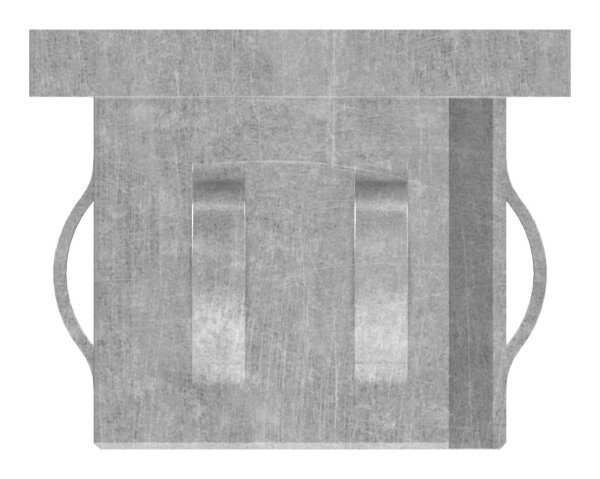 Stahleinschlagkappe, flach, für Quadratrohr 40x40mm,...