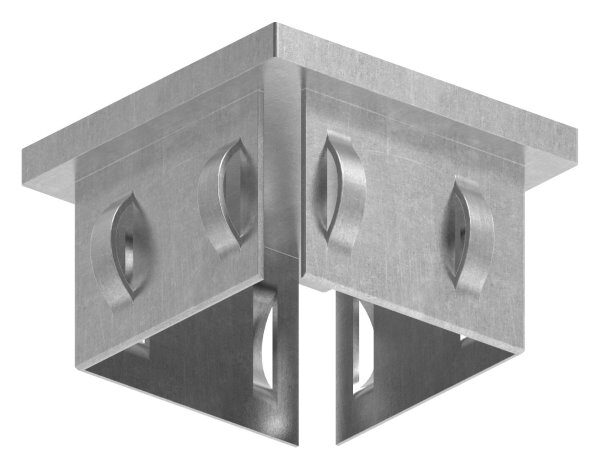 Stahleinschlagkappe, flach, für Quadratrohr 50x50mm, Wandstärke 2,0 - 3,0mm