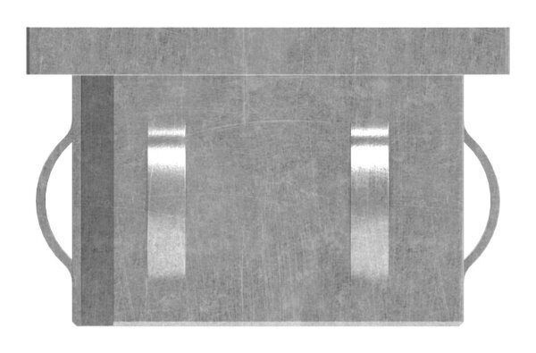 Stahleinschlagkappe, flach, für Quadratrohr 50x50mm,...