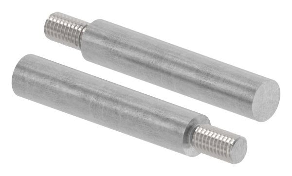 Stift 12mm, L: 60mm mit Außengewinde M8 und oben kein Gewinde - zum Anschweißen des Handlaufs